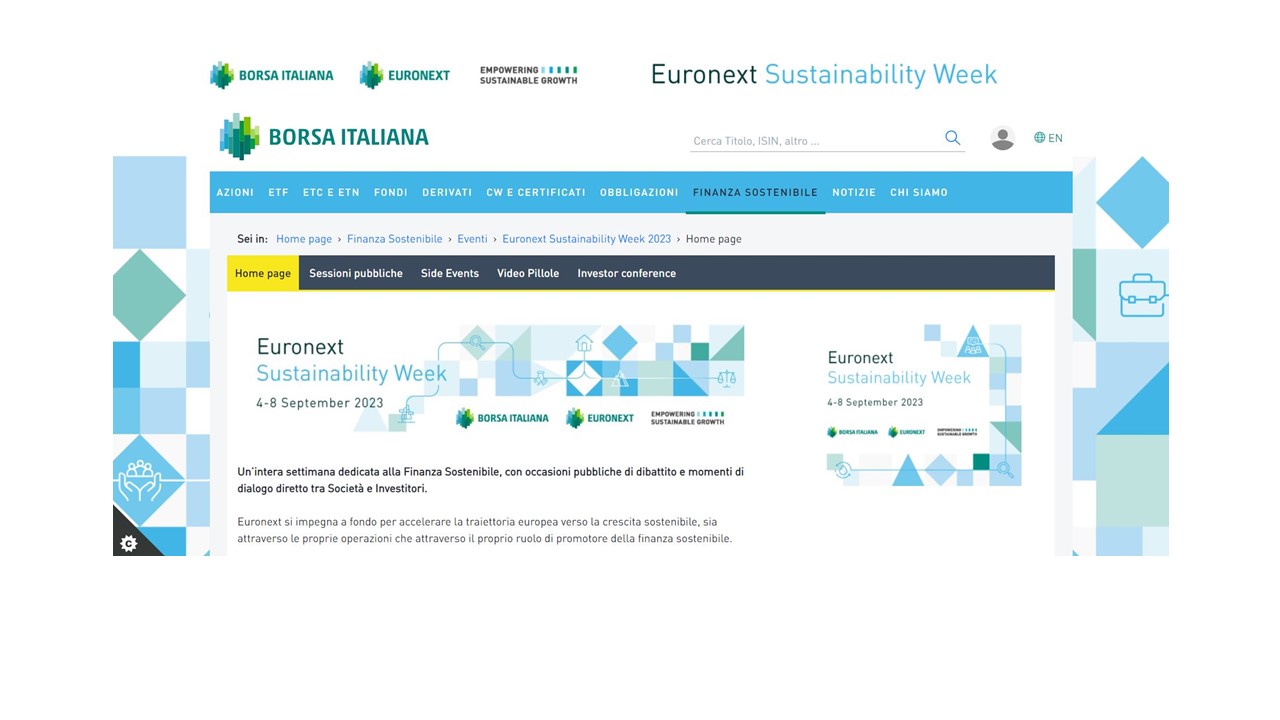 ERG in the Euronext Sustainability Week