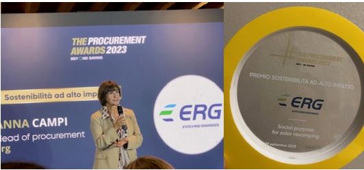 The Procurement Awards: ERG premiata per la sua 