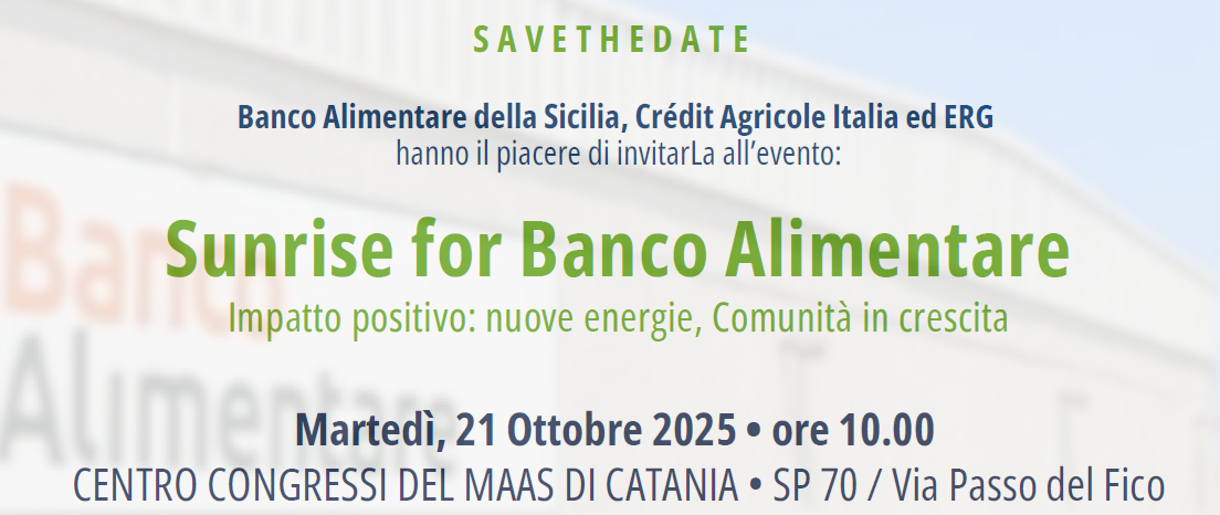 Al Banco Alimentare della Sicilia l'energia non si spreca e anche il sole fa la sua parte